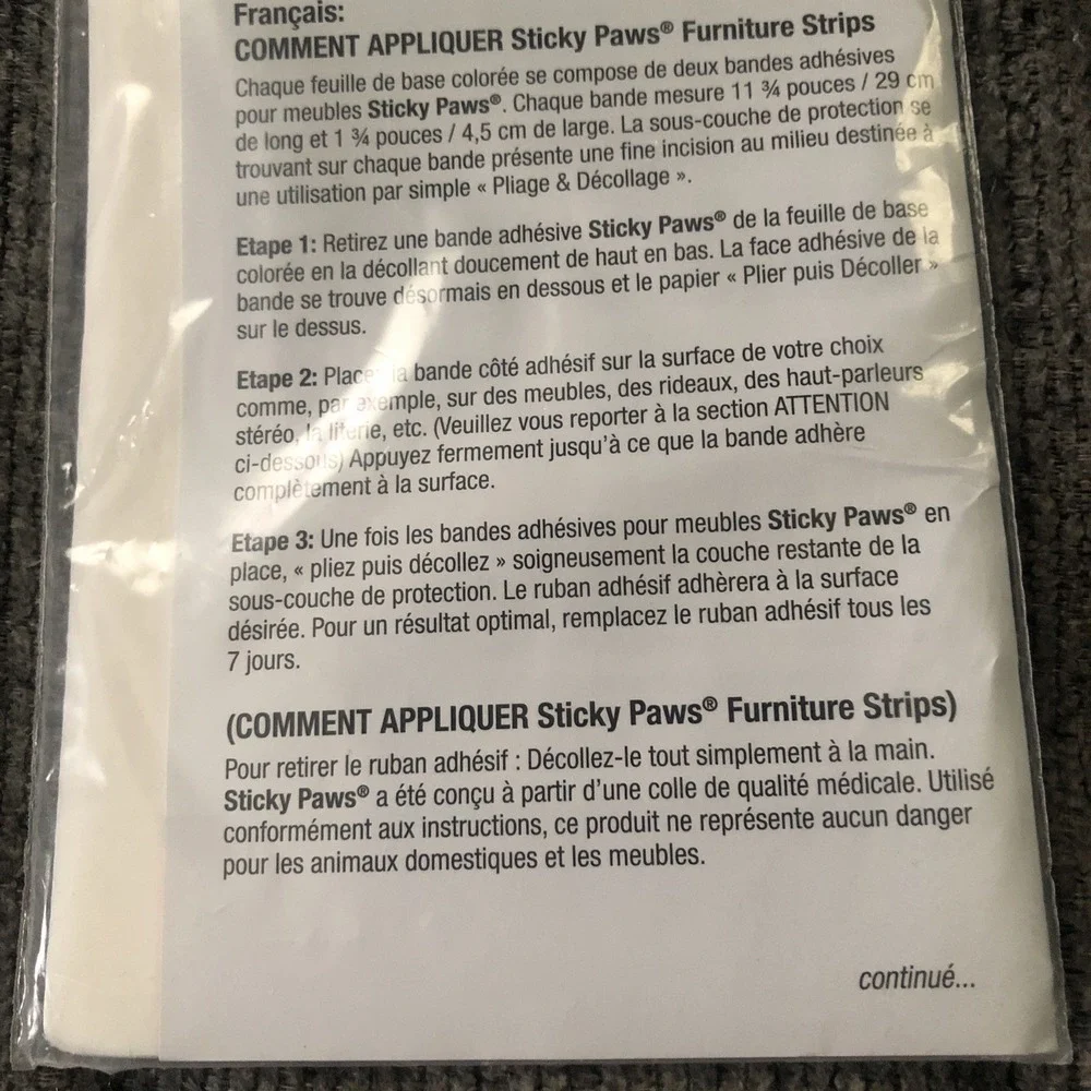 Pioneer Cat Pet Sticky Paws Furniture Strips 24 Pack Easy Harmless NEW